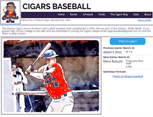 Tablet Screenshot of cigarsbaseball.org